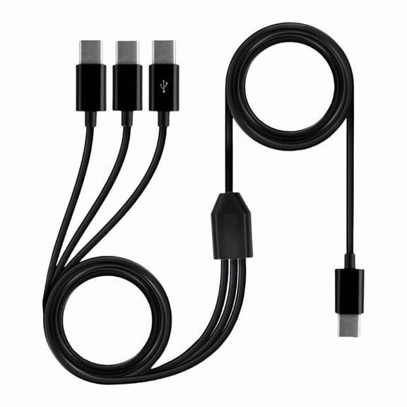 1.5m Double Male End Y Splitter Cable Cord USB C Adapter Wire Line for Laptop Tablet Smartphone Charging and Data Sync