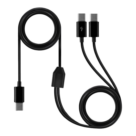 1.5m Double Male End Y Splitter Cable Cord USB C Adapter Wire Line for Laptop Tablet Smartphone Charging and Data Sync