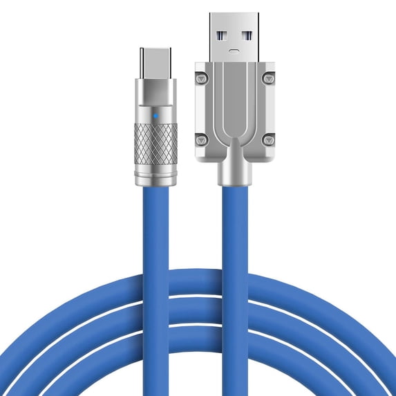 1.5m USB Fast Charging USB To Type C Data Cable 120W Super Fast Charging Type C Silicone Fast Charging Android Cords Fast Charging Type C Charger Chord Fit E Charging Cable Fdt-5bx5 Android Cable 6ft