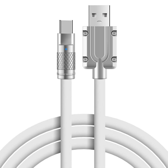 1.5m USB Fast Charging USB To Type C Data Cable 120W Super Fast Charging Type C Silicone Fast Charging Android Cords Fast Charging Type C Charger Chord Fit E Charging Cable Fdt-5bx5 Android Cable 6ft