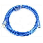 1.5m transparent blue USB high-speed 2.0 male-to-female extension cable all copper braided mesh shielded with magnetic ring data cable