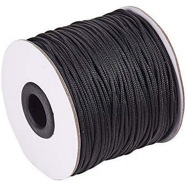 1.5mm 100 Yards Black Nylon Cord Wind Chime Cord Replacement Braided