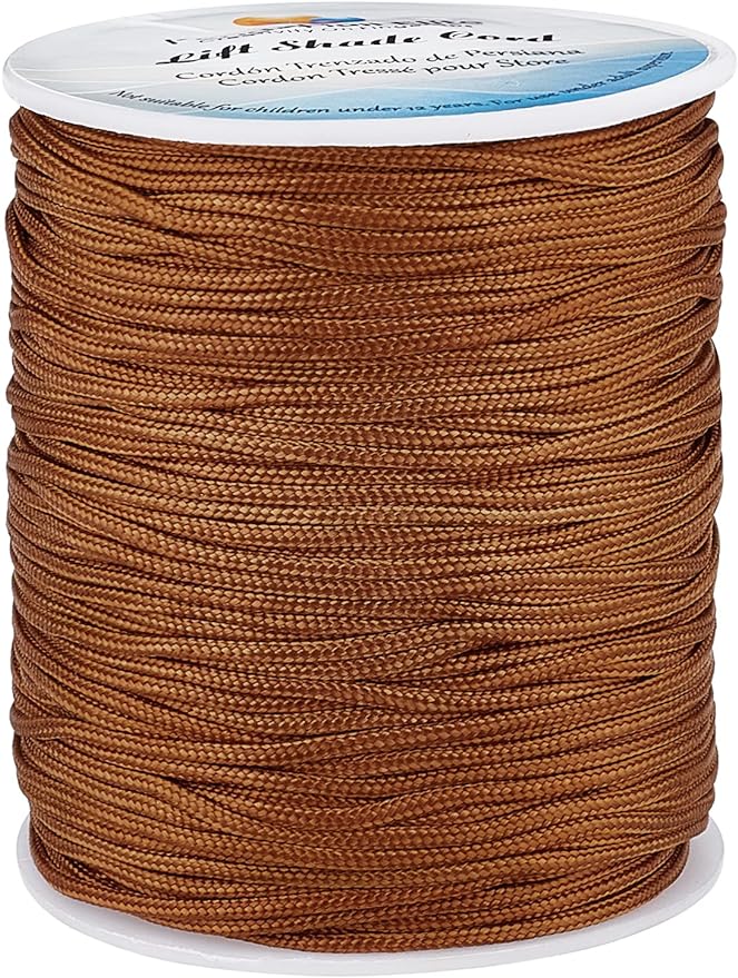 1.5mm 100 Yards Camel Nylon String for Bracelets Blind Cord Braided