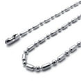 thumbnail image 1 of 1.5mm-4mm 10"-100" Silver Stainless Steel Ball & Oval Bead Chain Necklace, 1 of 1