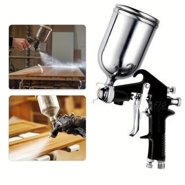 1.5mm Air Spray Gun with 750ml Aluminum Cup, Professional Gravity Feed Paint Spray Gun for Automotive, Furniture, Metal, Primer, Base Coat & Clear Coat