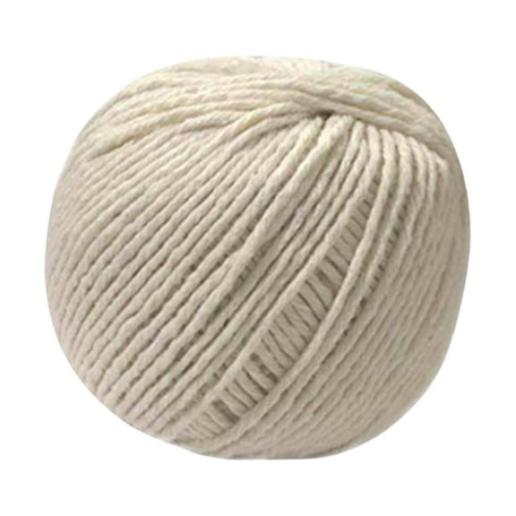 1.5mm Cotton Cooking Tie String, Torqee Food Safe Kitchen Twine, Multipurpose Baking and Craft Cord, for Barbecue Use, Food Prep Use and Craft Use, Beige