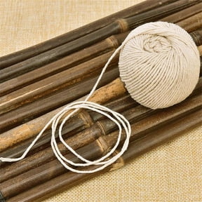 1.5mm Crochet Thread Natural Cotton String, 230 Feet Craft Yarn for Macrame Jewelry Making, All-Purpose Butcher Kitchen Twine for Cooking Tying, Craft Supplies