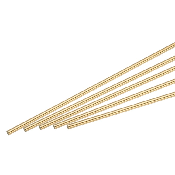 1.5mm Diameter 305mm Length Brass Solid Round Rod for DIY Craft 10Pcs