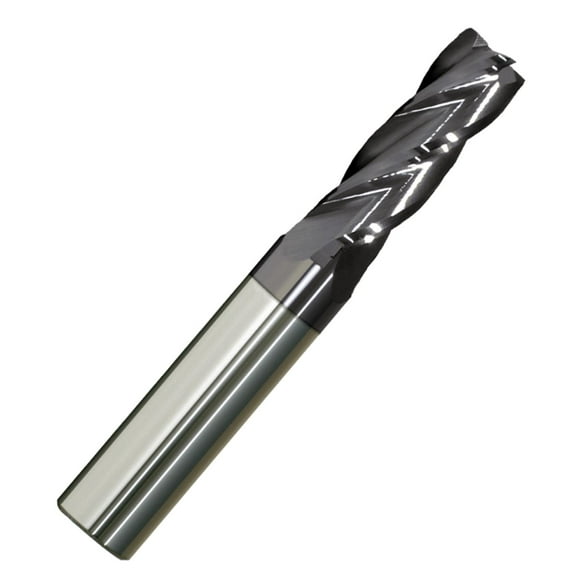 1.5mm Diameter 4 Flute Single TiALN Carbide End Mill, 5mm Length of Cut, 39mm Overall Length