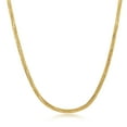 thumbnail image 1 of 1.5mm Diamond-Cut 14k Yellow Gold Plated Round Snake Chain Necklace, 22 inches + Gift Box, 1 of 7