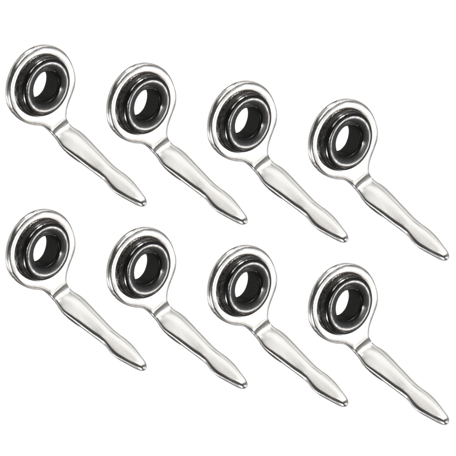 1.5mm Iron Fishing Rod Guide Repair Kit Eyelet Replacement, Silver 8 Pack 