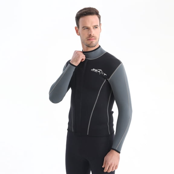 1.5mm Men's Surfing Wetsuit, Deep-Diving Swimsuit, Separate-Piece Thermal Diving Suit, Jellyfish-Proof Wetsuit