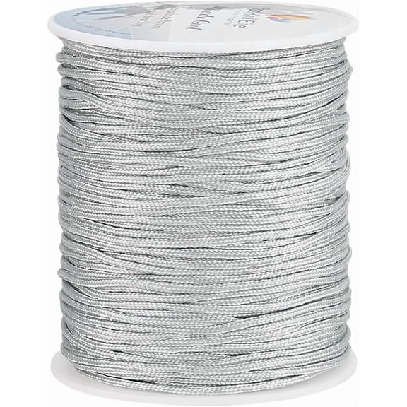 1.5mm Nylon Cord 100 Yards Blind Replacement Cord Wind Chime Cords Lift Shade String for DIY Window Roman Rollers Repair Gardening Plant Beading String for DIY Chinese Knot Gray
