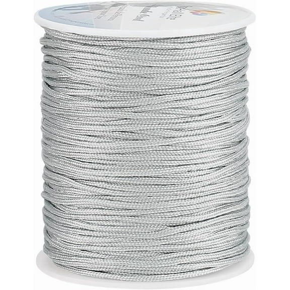 1.5mm Nylon Cord 100 Yards Blind Replacement Cord Wind Chime Cords Lift Shade String for Window Roman Rollers Repair Gardening Plant Beading String for Chinese Knot Gray for making