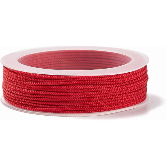 1.5mm Nylon Rope Beaded Thread Suitable for lace Bracelet Chinese Knot Necklace Jewelry Making 13 Yards red Red