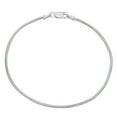 thumbnail image 1 of 1.5mm Solid .925 Sterling Silver Round Snake Chain Bracelet, 8 inches, 1 of 7