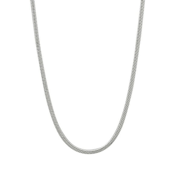 1.5mm Solid .925 Sterling Silver Round Snake Chain Necklace, 24 inches + Gift Box