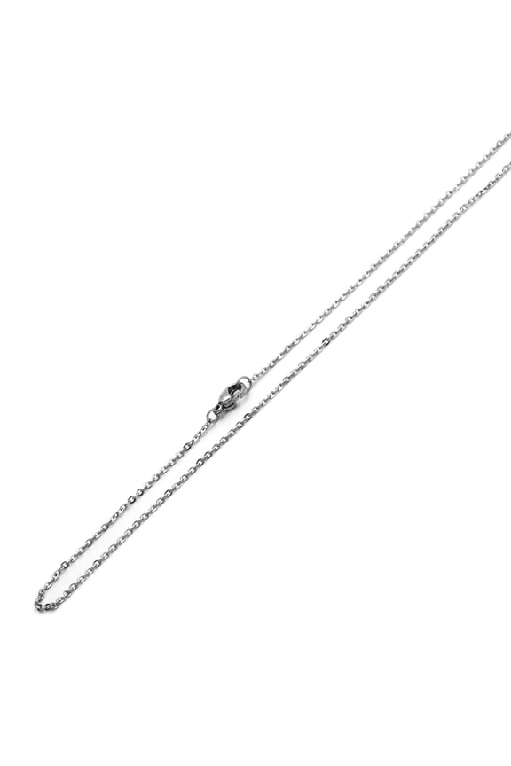 1.5mm Stainless Steel Chain Necklaces Flat Cable Chain ( Available Length 16", 18", 20", 24")