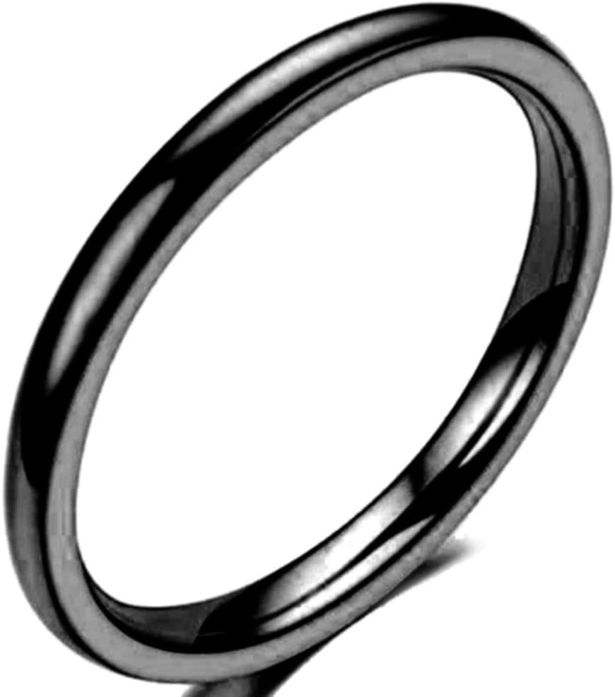 1.5mm Stainless Steel Classical Plain Stackable Wedding Band Ring ...