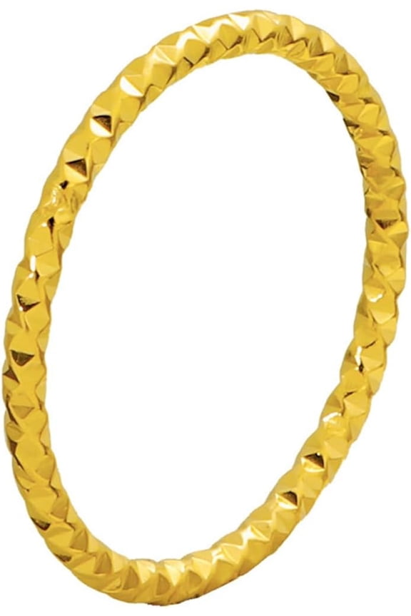 1.5mm Stainless Steel Hammered Surface Stackable Wedding Band Ring