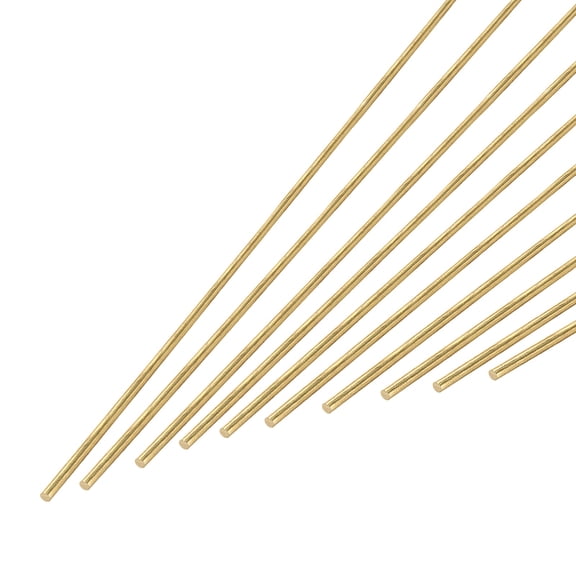 1.5mm x 100mm Brass Round Rod, Metal Solid Shaft Rods Lathe Bar 10pcs