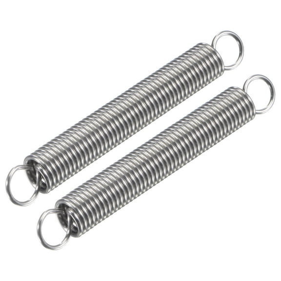 1.5mmx12mmx100mm Extended Compression Spring,8.6Lbs Load Capacity,Silver,Pack of 2