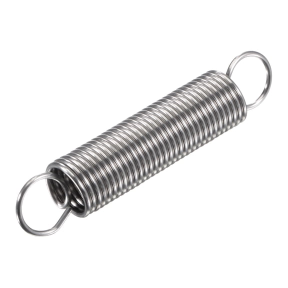 1.5mmx15mmx80mm Extended Compression Spring,8.6Lbs Load Capacity,Silver