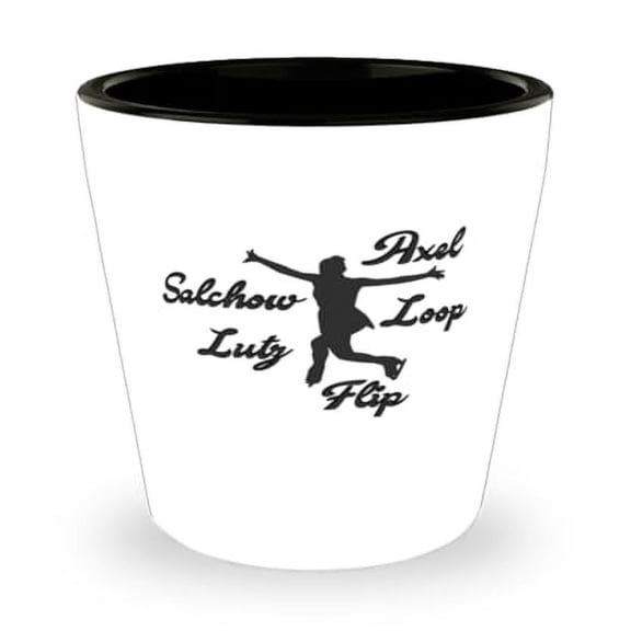 1.5oz Figure Skating Shot Glass - Unique Ice Skate Moves Design, Perfect Winter Activity Gift, Mini Glassware for Sports Enthusiasts
