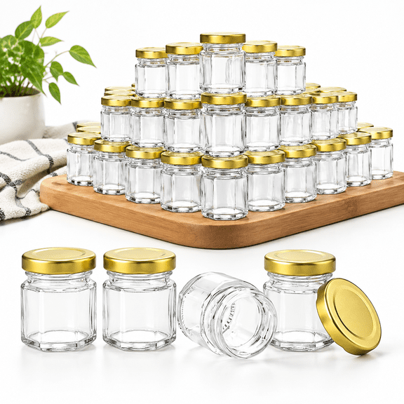 1.5oz Small Gljars With Lids 60 Mini Honey For Sample Favors