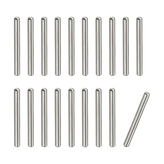 1.5x15mm Dowel Pins, 100 Pack Round Head Flat Chamfered End Dowel Pin