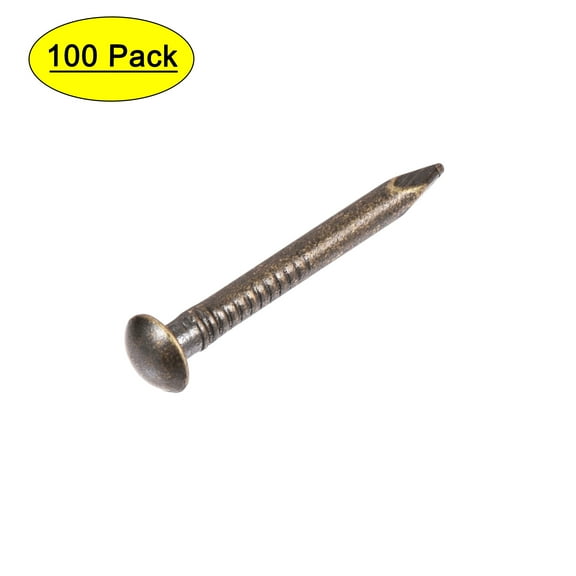 1.5x15mm Small Tiny Nails Brass Bronze Tone 100 Pack
