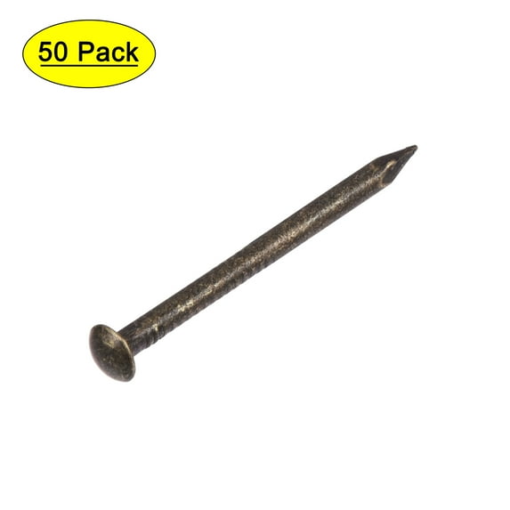 1.5x20mm Small Tiny Nails Brass Bronze Tone 50 Pack