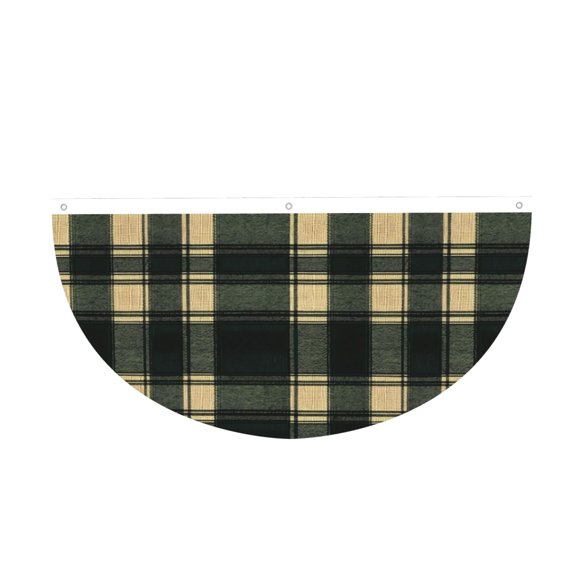 1.5x3 Ft Hang Decorative Semicircle Flag Durable Not Fade Easy Installation With Preinstalled 3 Buttonholes Springgreen Buffalo Plaid Check Tartan Scotland_41650_1