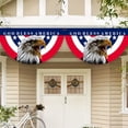 thumbnail image 1 of 1.5x3ft American Flag, USA Patriotic Half Fan Bunting Flag, American Eagle Patriotic 4th of July Decorations Flags, Indoor Outdoor for 4th of July Memorial Day Independence Day Decoration, 1 of 6