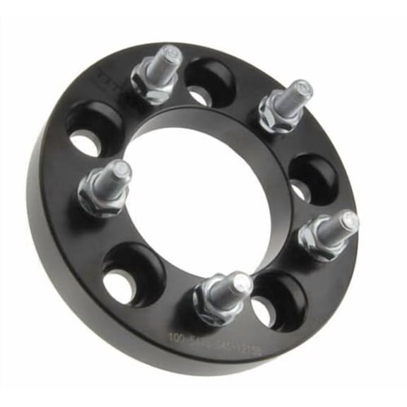 1" 5x4.75 to 5x4.5 Wheel Adapters - Change Bolt Pattern, Convert 5x120 to 5x114.3-1 Inch (25mm), 12x1.5 Studs - Single Spacer - Black