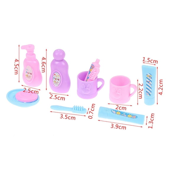 1/6 1/12 Dollhouse Miniature Mini Cup Toothpaste Toothbrush For Dollhouse