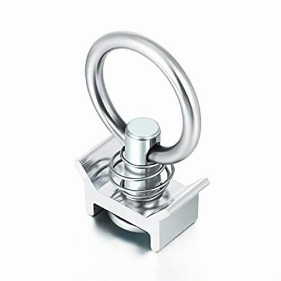 1/6/10Pcs L-Track Single Stud Ring (Spring Loaded) Tie Down Anchors