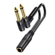 1. 6.35mm Y Splitter Cable Gold-Plated Connectors for Studio Equipment & Guitar Amplifiers Enhanced signals