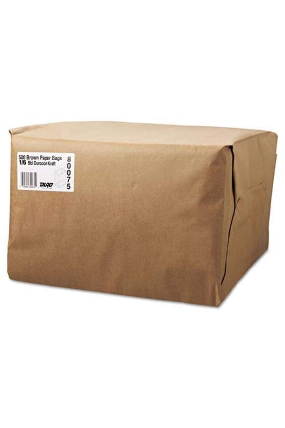 1/6 BBL Paper Grocery Bag, 52lb , Standard 12 x 7 x 17, 500 bags