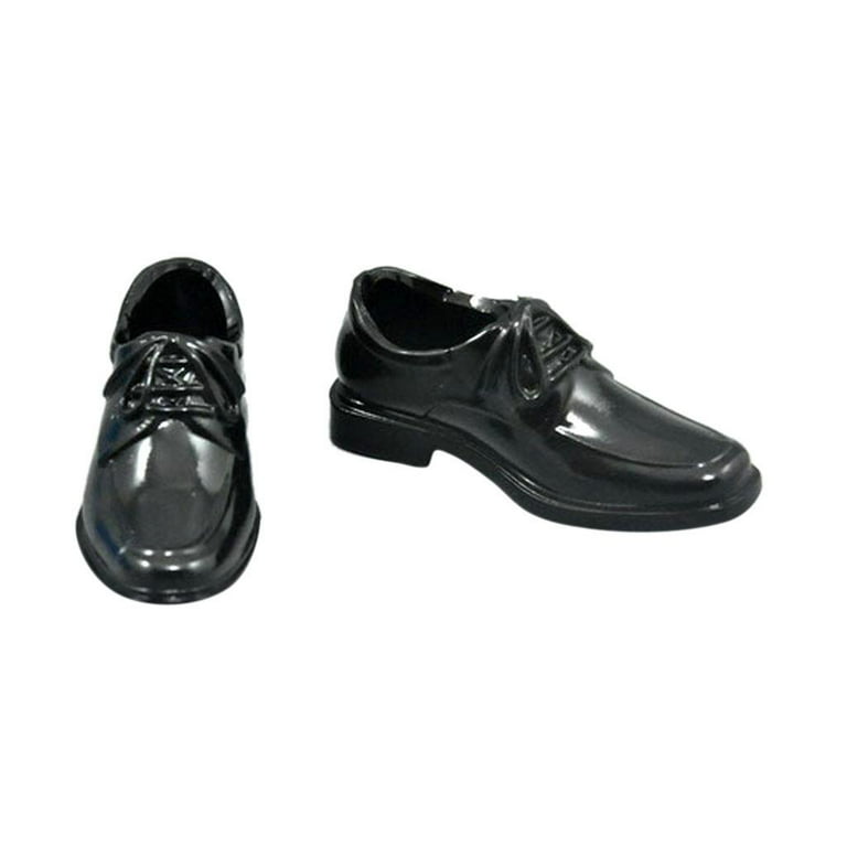1/6 Black Action Figures Shoes Made of for 12 Inch Male Action