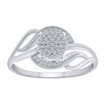 thumbnail image 1 of AFFY 1/6 Carat Round Shape White Natural Diamond Bypass Swirl Ring In 10K Solid White Gold-Ring Size-7.5, 1 of 1