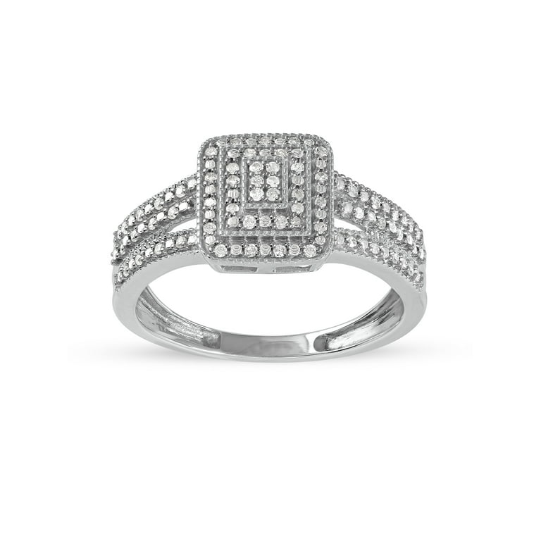 Walmart diamond cluster discount rings