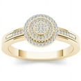 thumbnail image 1 of 1/6 Carat T.W. Diamond Cluster Double Halo 10kt Yellow Gold Engagement Ring, 1 of 5