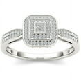thumbnail image 1 of 1/6 Carat T.W. Diamond Cluster Square-Shape Double Halo 10kt White Gold Engagement Ring, 1 of 5