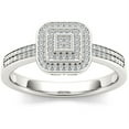 thumbnail image 1 of 1/6 Carat T.W. Diamond Double Halo Cluster 10kt White Gold Engagement Ring, 1 of 5