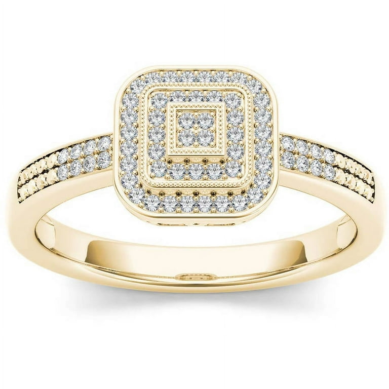 14K White Gold Diamond 1/6 CTW Round Cut Halo Promise Ring 14K White Gold Diamond 1/6 CTW Round Cut Halo Promise Ring