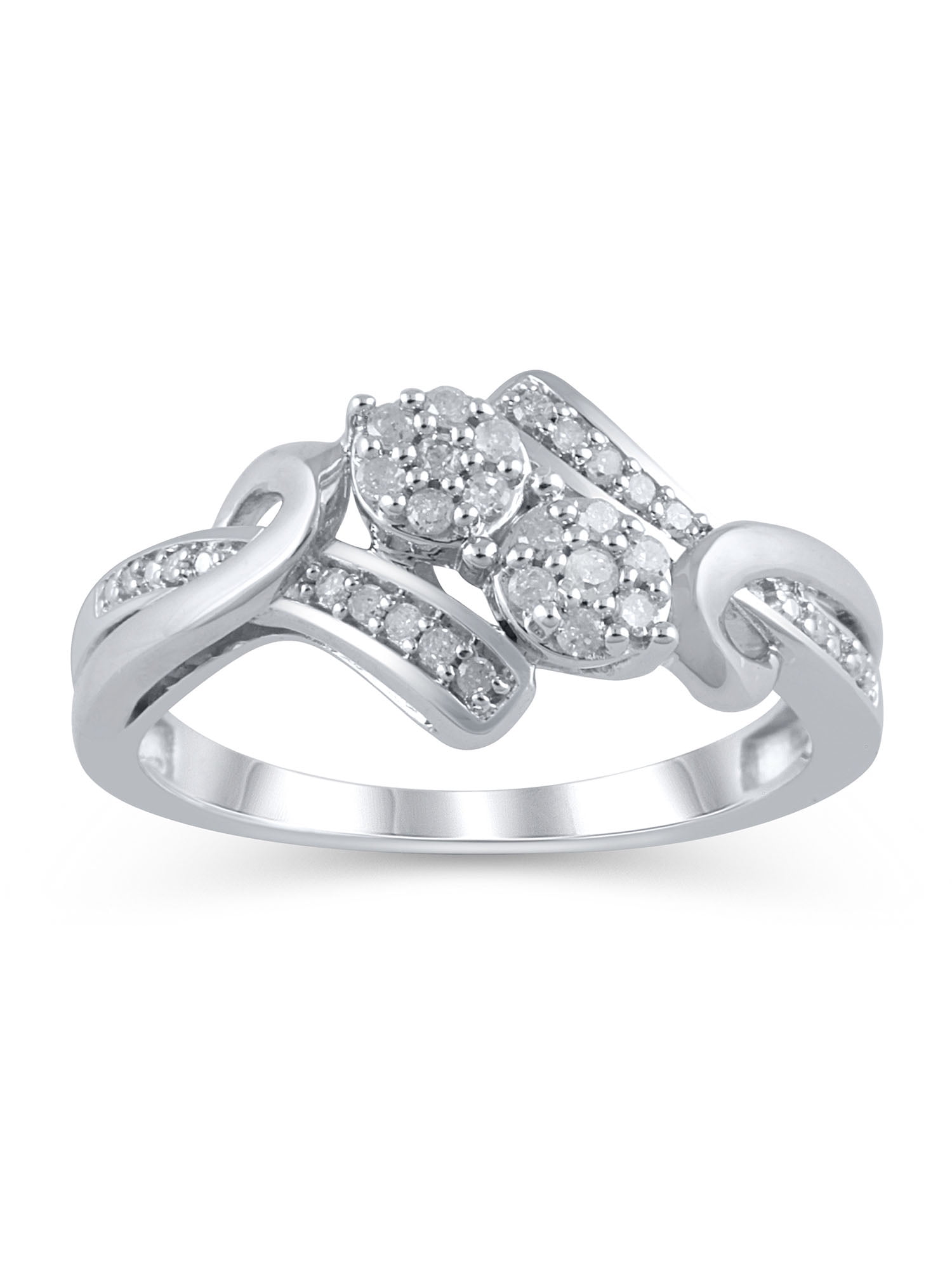 Keepsake 1 10 Carat T.W. Diamond Stacking Ring in 18K Yellow Gold over Sterling Silver Walmart
