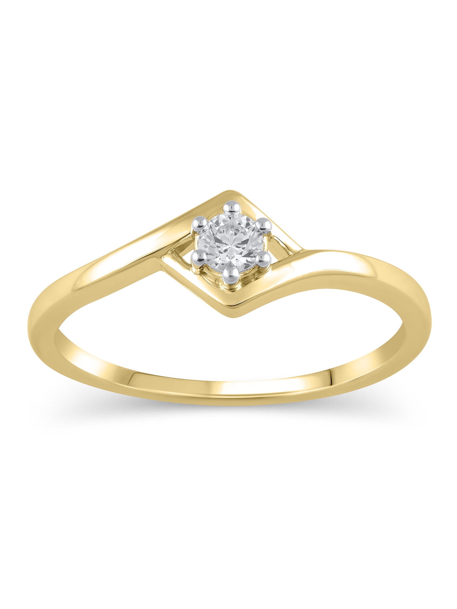 1/6 Carat T.W. (I3 clarity, I-J color) Diamond Fashion Ring in 10K Yellow Gold, Size 8