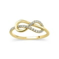 thumbnail image 1 of 1/6 Carat T.W. (I3 clarity, I-J color) Diamond Infinity Knot Fashion Ring in 10K Yellow Gold, Size 6, 1 of 1