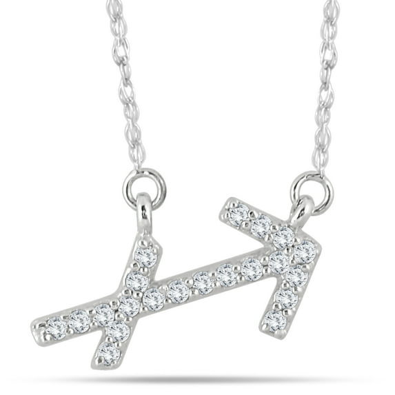 1/6 Carat TW Diamond Sagitarius Zodiac Pendant 10K White Gold